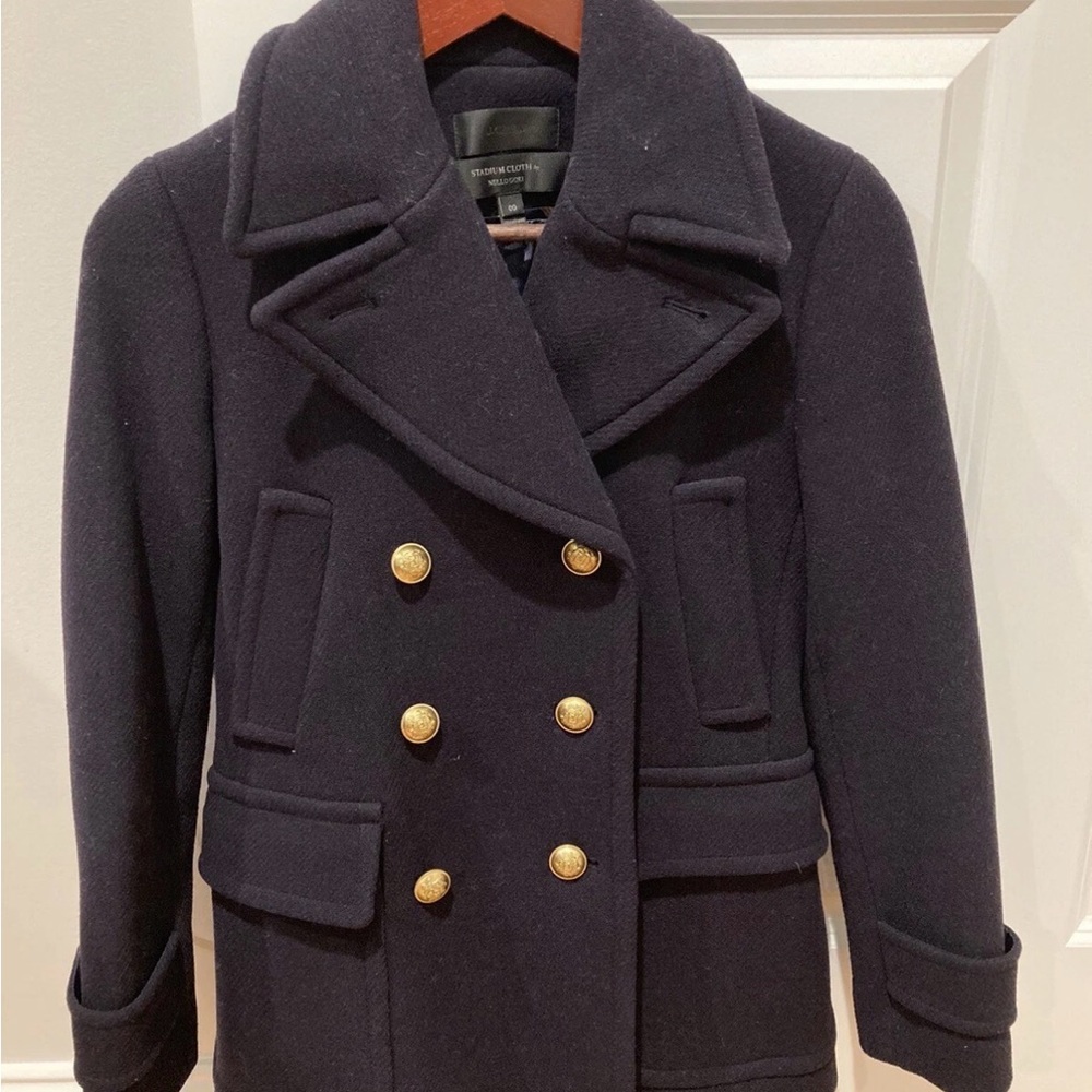 J.Crew Dark Navy Stadium Cloth Jacket 00